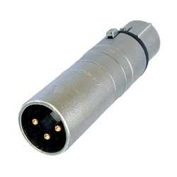 Neutrik NA3FM XLR-M to XLR-F Wired Extension Connector NA3FM