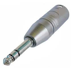 Neutrik NA3MP 3-pin XLR Male to Stereo 1/4" Connector, Wired NA3MP