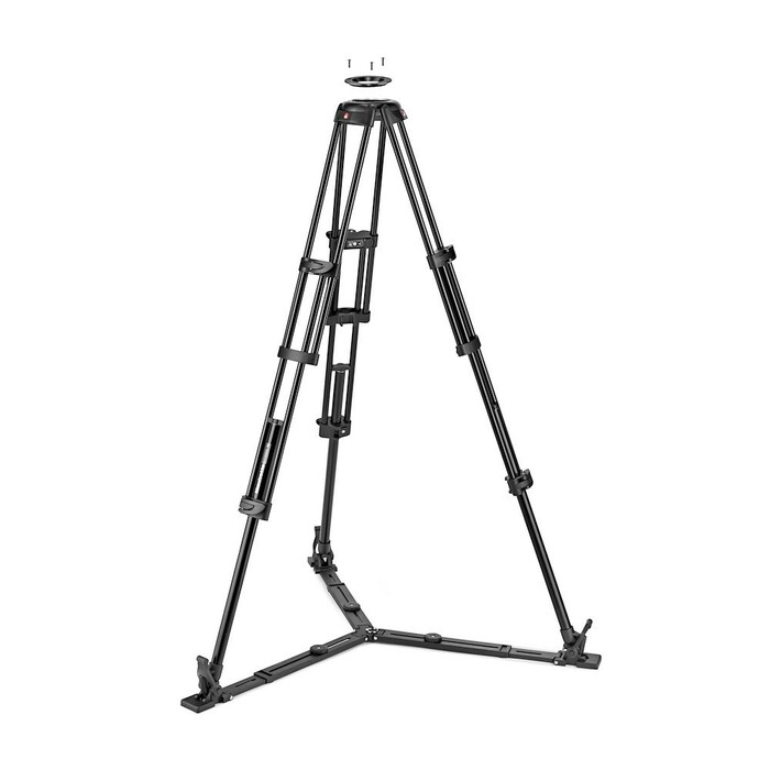 Manfrotto MVTTWINGAUS Aluminum Twin Leg Video Tripod With Ground Spreader