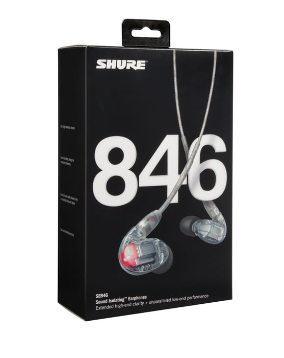 Shure SE846-CL Sound Isolating Earphones, Clear