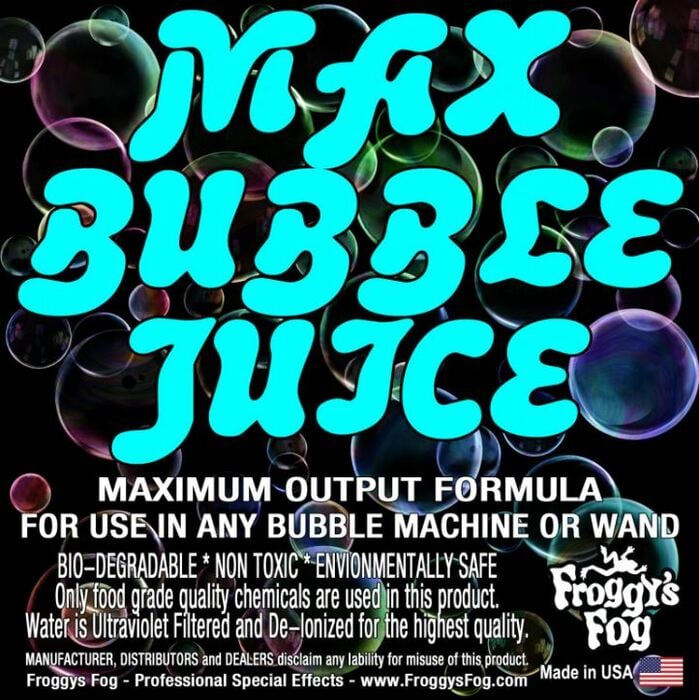 Froggy's Fog MAX Bubble Fluid High Volume Bubble Fluid, 5 Gallons