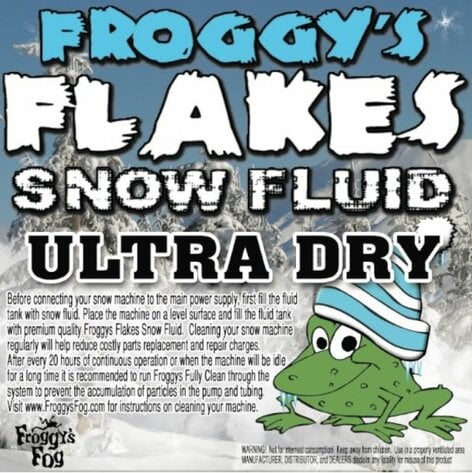 Froggy's Fog ULTRA DRY Snow Juice Ultra Evaporative Formula For 30-50ft Float Or Drop, 4 Gallons