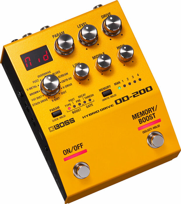 Boss OD-200 Overdrive / Distortion Pedal With Boost, Gate, 12 Unique Modes And On-board Memory