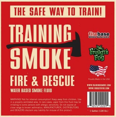 Froggy's Fog Training Smoke Fire & Rescue Long Hang Time Water-based Smoke Fluid, 5 Gallons