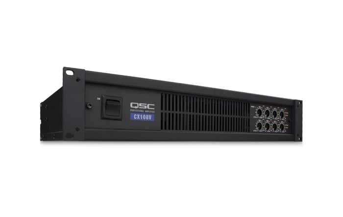 QSC CX108V 8-Channel Power Amplifier, 100W Per Channel At 70V
