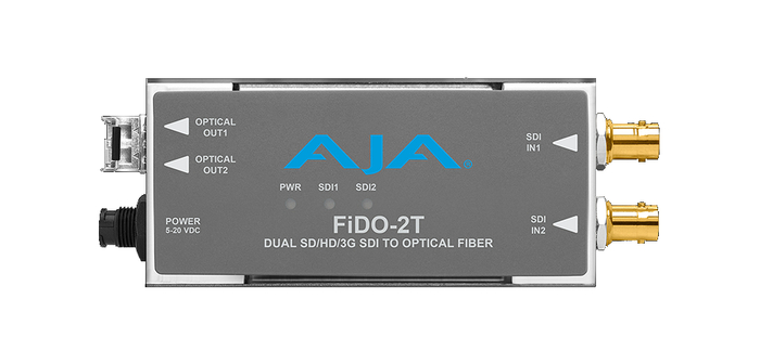 AJA FiDO-2T-MM 2-Channel 3G-SDI To Multi-Mode LC Fiber Transmitter