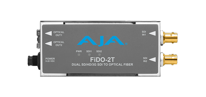 AJA FIDO-2T-X Dual Channel 3G-SDI To Single-Mode LC Fiber - CDWM