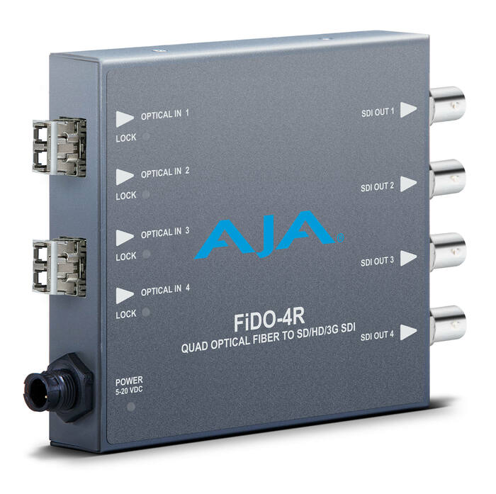 AJA FiDO-4R 4-Channel LC Optical Fiber To 3G-SDI Converter