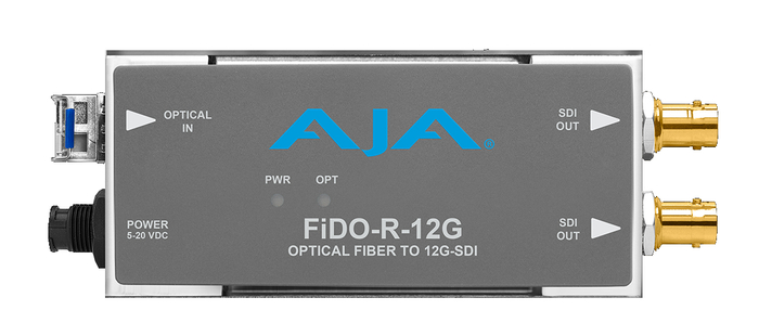 AJA FiDO-R-12G 1-Channel Single-Mode LC Fiber To 12G-SDI Receiver