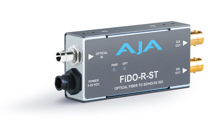 AJA FiDO-R-ST 1-Channel Single-Mode ST Fiber To 3G-SDI Receiver