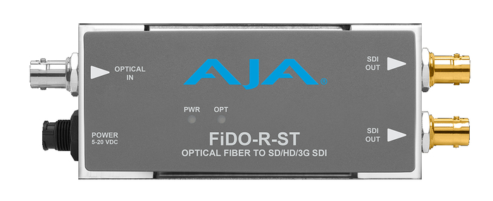 AJA FiDO-R-ST 1-Channel Single-Mode ST Fiber To 3G-SDI Receiver