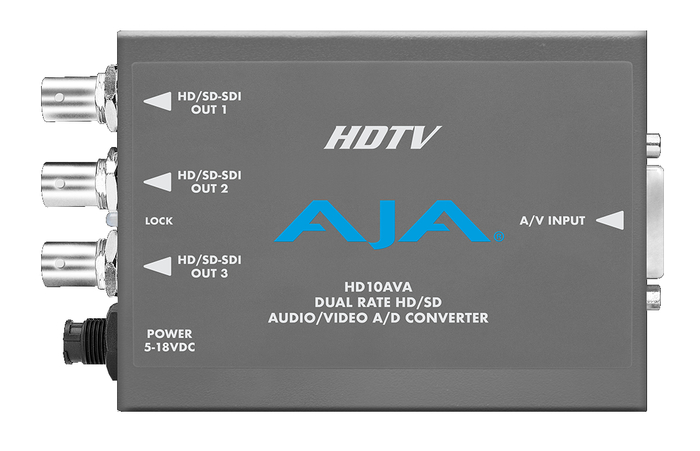 AJA HD10AVA Analog Video And Audio To SD/HD-SDI Mini-Converter