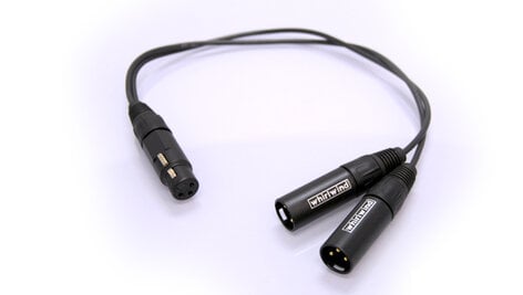 Whirlwind YX2M 1.5' XLRF To Dual XLRM Y-Cable