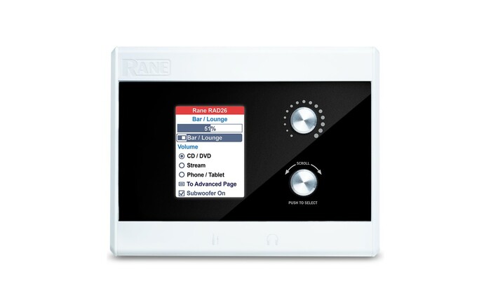 Rane RAD26 One Room RAD Remote, White