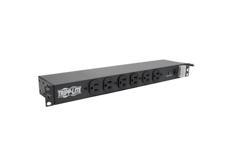 Tripp Lite DRS-1215 14-Outlet Economy Network Server Surge Protector, 15' Cord, 1 Rack Unit