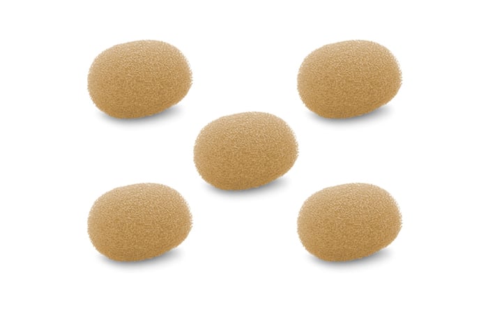 DPA DUA0531F Slim Foam Windscreens For Headsets, 5 Pack, Beige