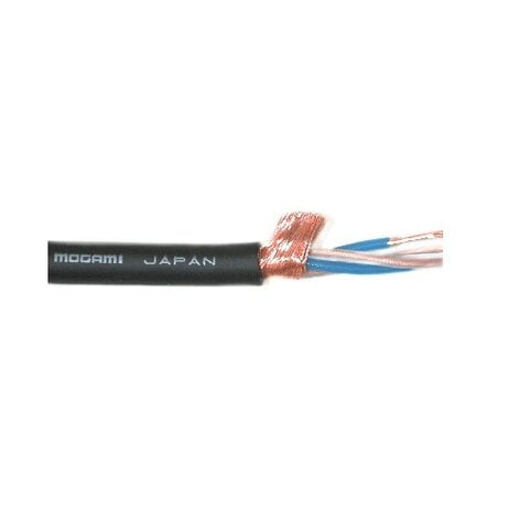 Mogami W2534-164-BLACK Raw Mic Cable, 4-Conductor, 24 AWG, 164 Ft, Black