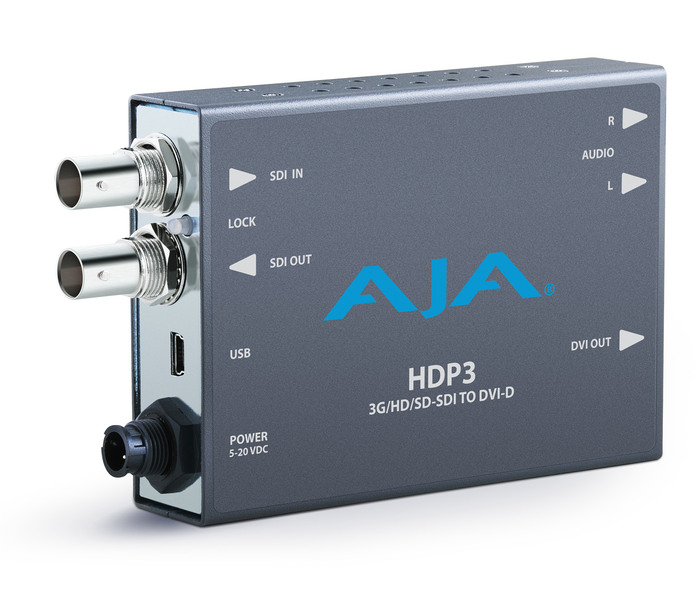 AJA HDP3-R0 3G-SDI To DVI-D And Audio Converter