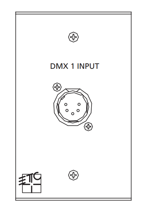 ETC ECPB DMXIN One-Gang DMX Input Plug In Station Wall Plate