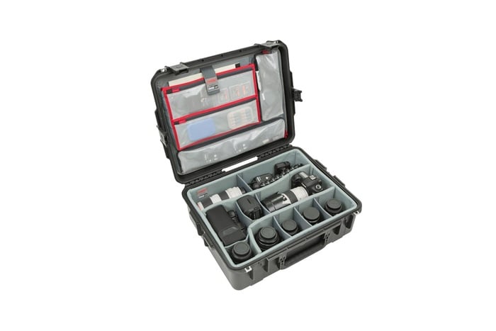 SKB 3I-2217-8DL 22.6"x15.6"x8" Waterproof Case With Think Tank Video Divider