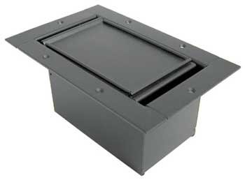 Ace Backstage Co. 123CL-BK Half Stage Pocket with Black Powder Coat Finish and Carpet Lid 123CL-BK