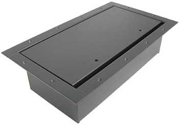Ace Backstage Co. 124SL-BK Double Wide Stage Pocket with Textured Black Powder Coat & Standard Lid 124SL-BK