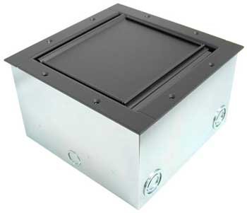 Ace Backstage Co. 132CL-BK Super Stage Pocket with Black Powder Coat Trim Bezel and Carpet Lid 132CL-BK