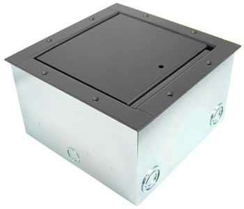Ace Backstage Co. 132SL-BK Super Stage Pocket with Black Powder Coat Trim Bezel and Standard Lid 132SL-BK