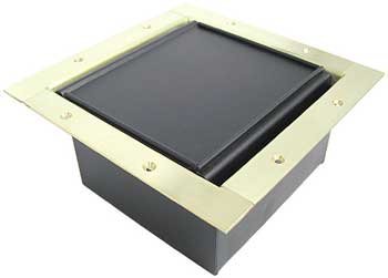 Ace Backstage Co. 222CLBR Full Stage Pocket, with Brushed Brass Solid Finish & Carpet Lid 222CLBR
