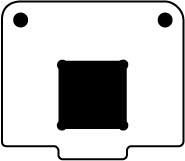 Ace Backstage Co. MP113 Aluminum Mini Panel, Black, with 1 A.C. Mount, Centered MP113