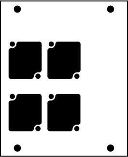 Ace Backstage Co. PNL-104 Aluminum Stage Pocket Panel, with 4 Connectrix Mounts, Black PNL-104