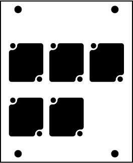 Ace Backstage Co. PNL-105 Aluminum Stage Pocket Panel, with 5 Connectrix Mounts, Black PNL-105