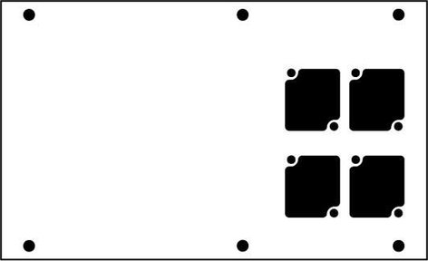 Ace Backstage Co. PNL-124 Aluminum Stage Pocket Panel, with 4 Connectrix Mounts, Black PNL-124