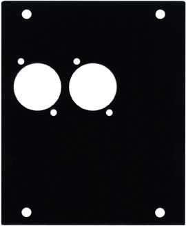 Ace Backstage Co. PSW-102 Aluminum Stage Pocket Panel, Black, with 2 Switchcraft Mounts PSW-102