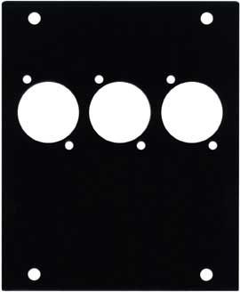 Ace Backstage Co. PSW-103 Aluminum Stage Pocket Panel, Black, with 3 Switchcraft Mounts PSW-103