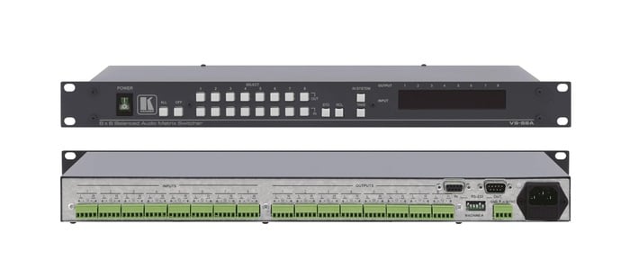 Kramer VS-88A/110V 8x8 Balanced Stereo Audio Matrix Switcher