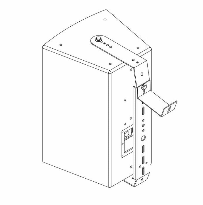 Biamp VB-Y12W Yoke Mounting Bracket For Veris 12 Speaker, White