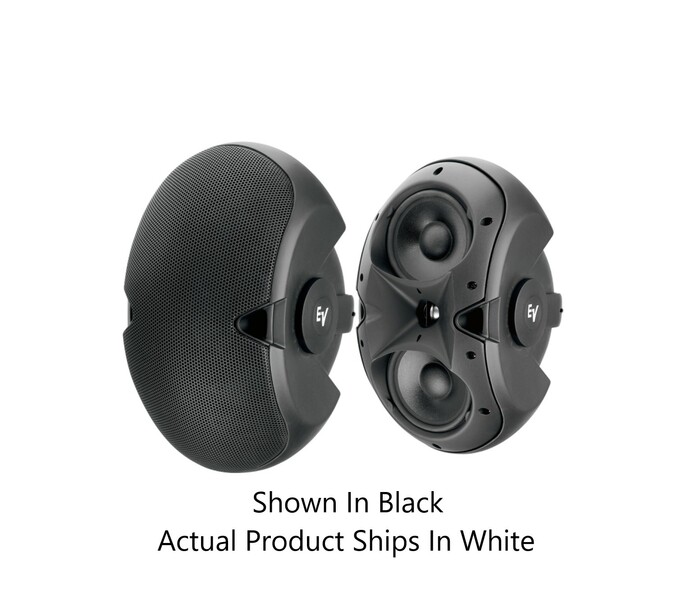 Electro-Voice EVID 6.2TW 2-Way Twin 6" Woofer And 1" Tweeter, Pair, White