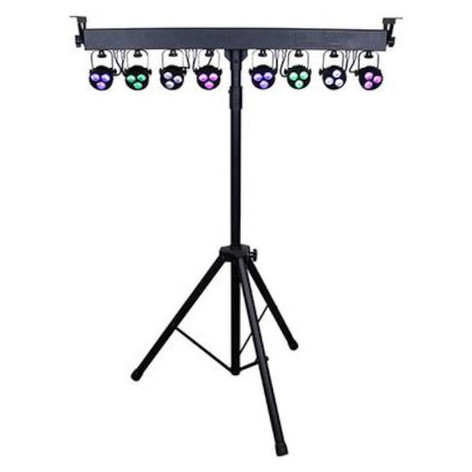 Blizzard Weather System EXA RGBAW+UV LED Fixtures With Stand, Brackets And Case, 8 Pack