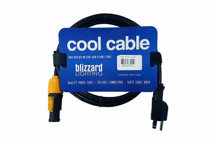 Blizzard TRUE MAIN 1406 Powercon True1 Compatible To Edison Cable, 14AWG, 6'