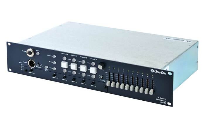 Clear-Com SB704 Main Intercom Station With Power Supply And 10x4 Assignment Matrix, 4 Channel