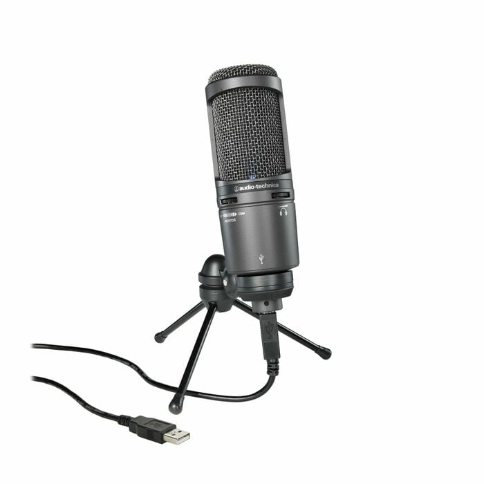 Audio-Technica AT2020USB+ Cardioid Condenser USB Microphone With Desktop Stand