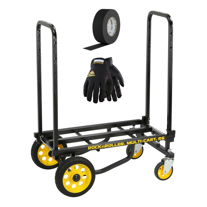 Rock-n-Roller Transport Kit 1 Lg 8" Cart With Large EZ-Fit Gloves And 2" Gaffers Tape