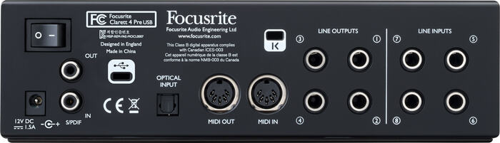 Focusrite Clarett 4Pre USB 18x4 USB Audio Interface For PC And Mac