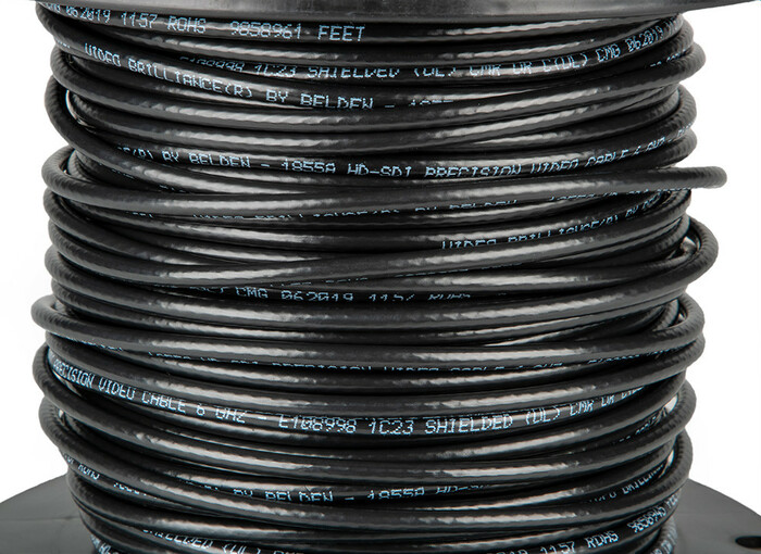 Belden 1855A-100-BLACK 100' Wire RG-59/U 23AWG, Black