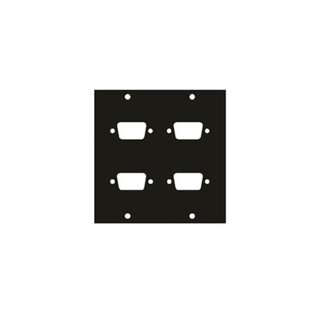 Middle Atlantic 4DB9 UCP Panel With Four DB9 Punches