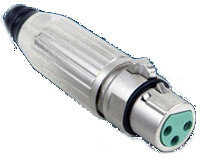 Switchcraft AAA3FZ 3-Pin XLR Female Cable Connector with Silver Pins and Nickel Housing AAA3FZ