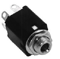 Switchcraft 112AX 1/4" TS-F Single Closed Circuit Connector, Solder Lug