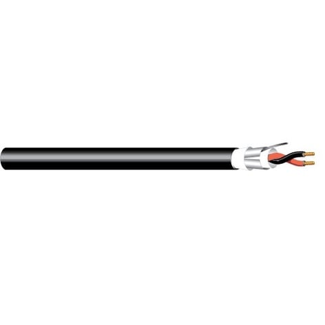 West Penn AQ294BK0500 500' 16AWG 2-Conductor Stranded Shielded Aquaseal Cable For Fire Alarm