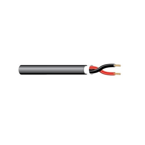 West Penn AQ225BK0500 500' 16AWG 2-Conductor Stranded Aquaseal Cable For Fire Alarms, Black